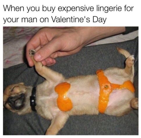 Photo Caption When You Buy Expensive Lingerie For Your Man On Valentines Day