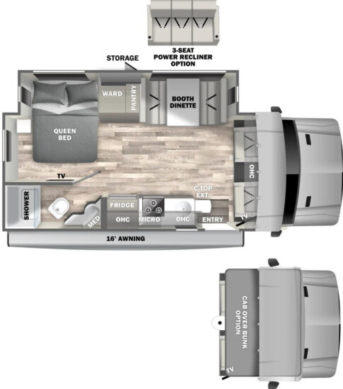 2026 Dynamax Isata 3 24FW floorplan image: Dynamax website