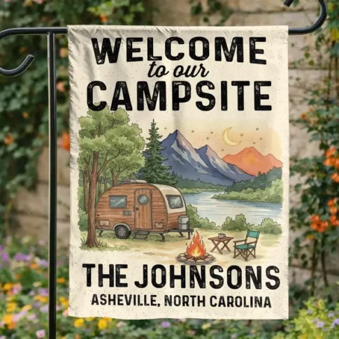 personalized camp flag etsy image