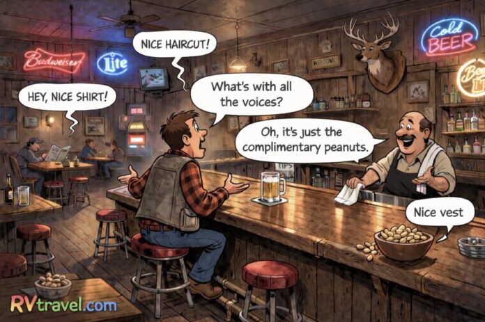 Complimentary peanuts