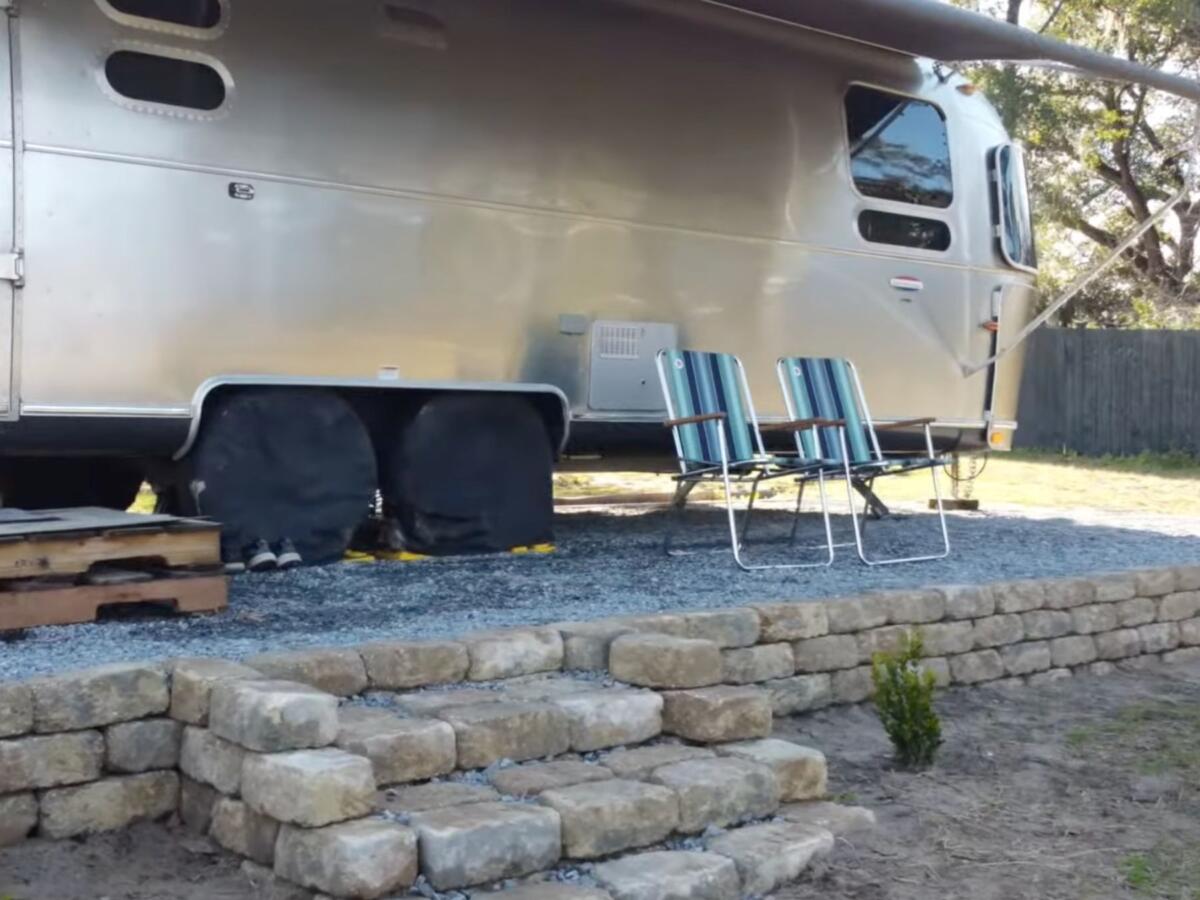 How to build an RV pad on a sloped lot