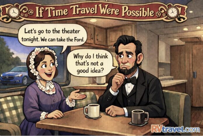 Abe and Mary Lincoln go camping