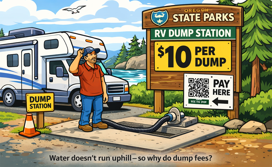 Oregon state parks to begin charging RVers to dump tanks