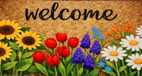 outdoor colorful mat Etsy image