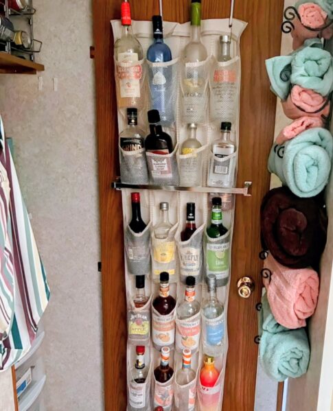 over the door shoe organizer to hold wine facebook image by Anyia Archer 