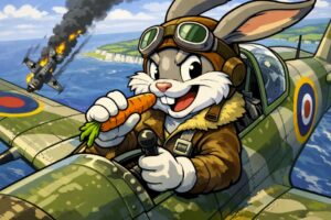 Bunny fighter pilot