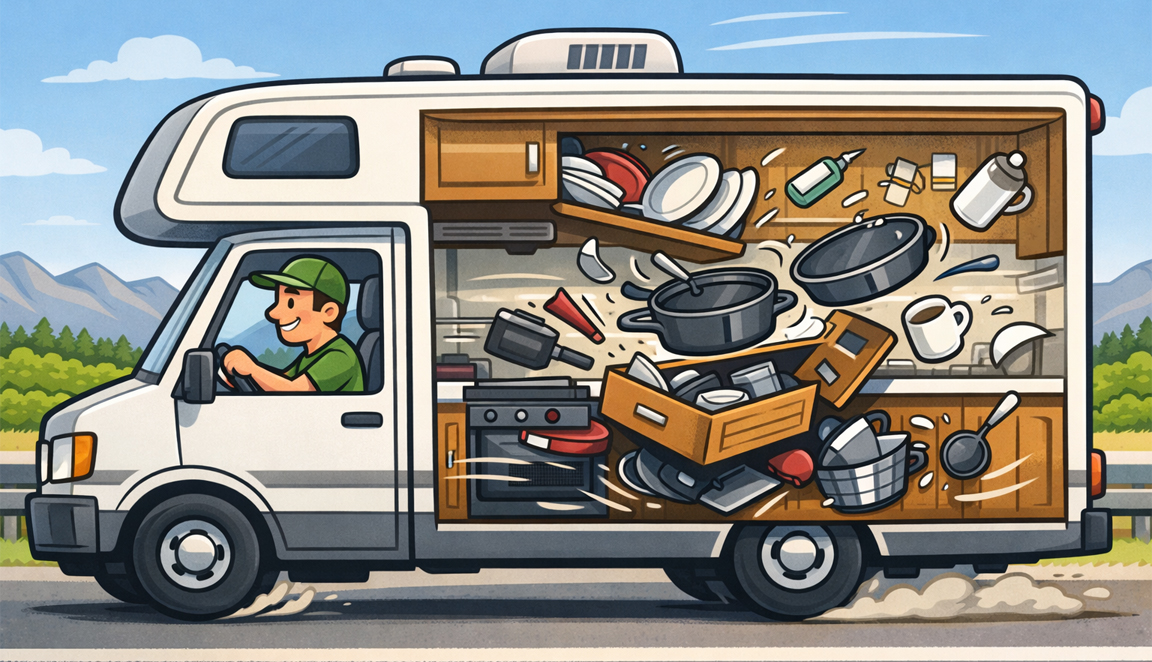 Your RV is a rolling earthquake—These gadgets protect what’s inside
