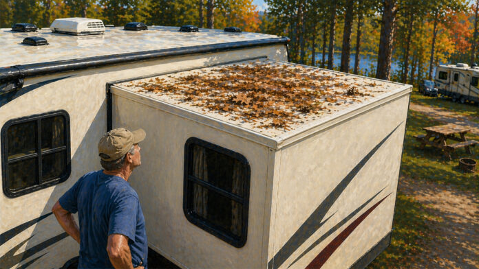 RV slideout debris