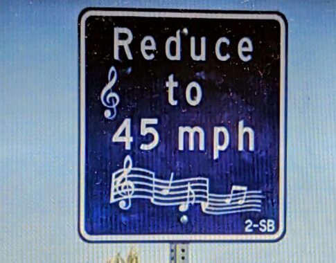 musical road speed sign image: screen shot of you tube video