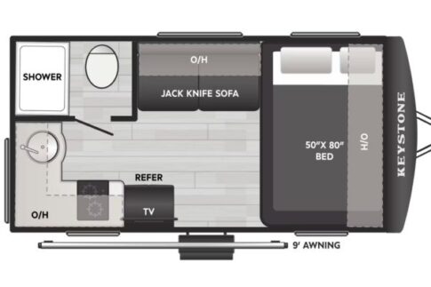 Keystone Sprout 13 RKS travel trailer floorplan