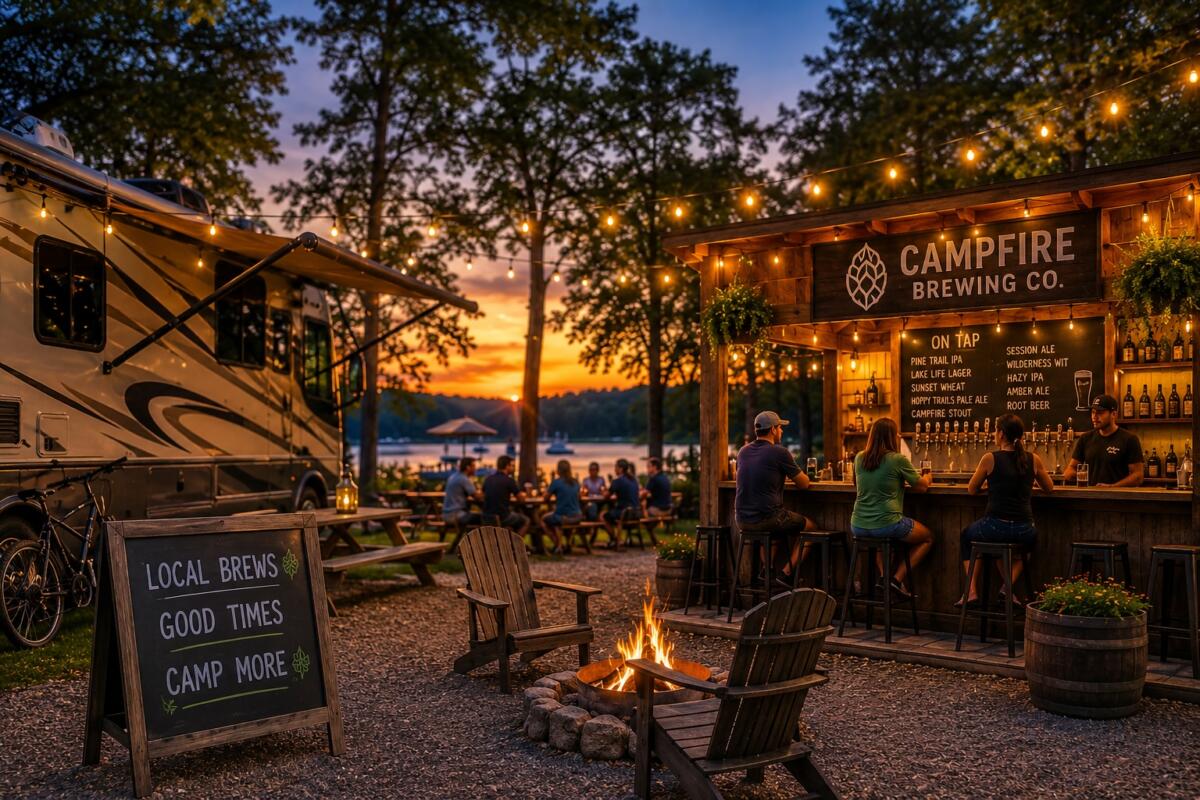 Would you ever stay at a campground specifically because it has a bar or brewery?
