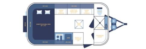 Casita Spirit 17' fiberglass travel trailer floorplans