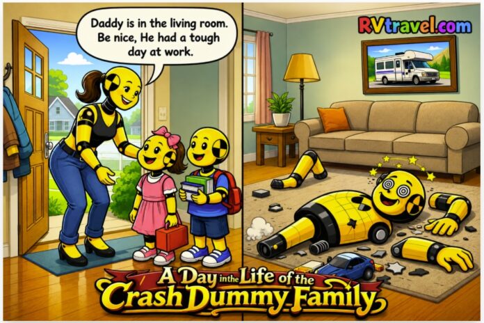 Crash Dummy family at home