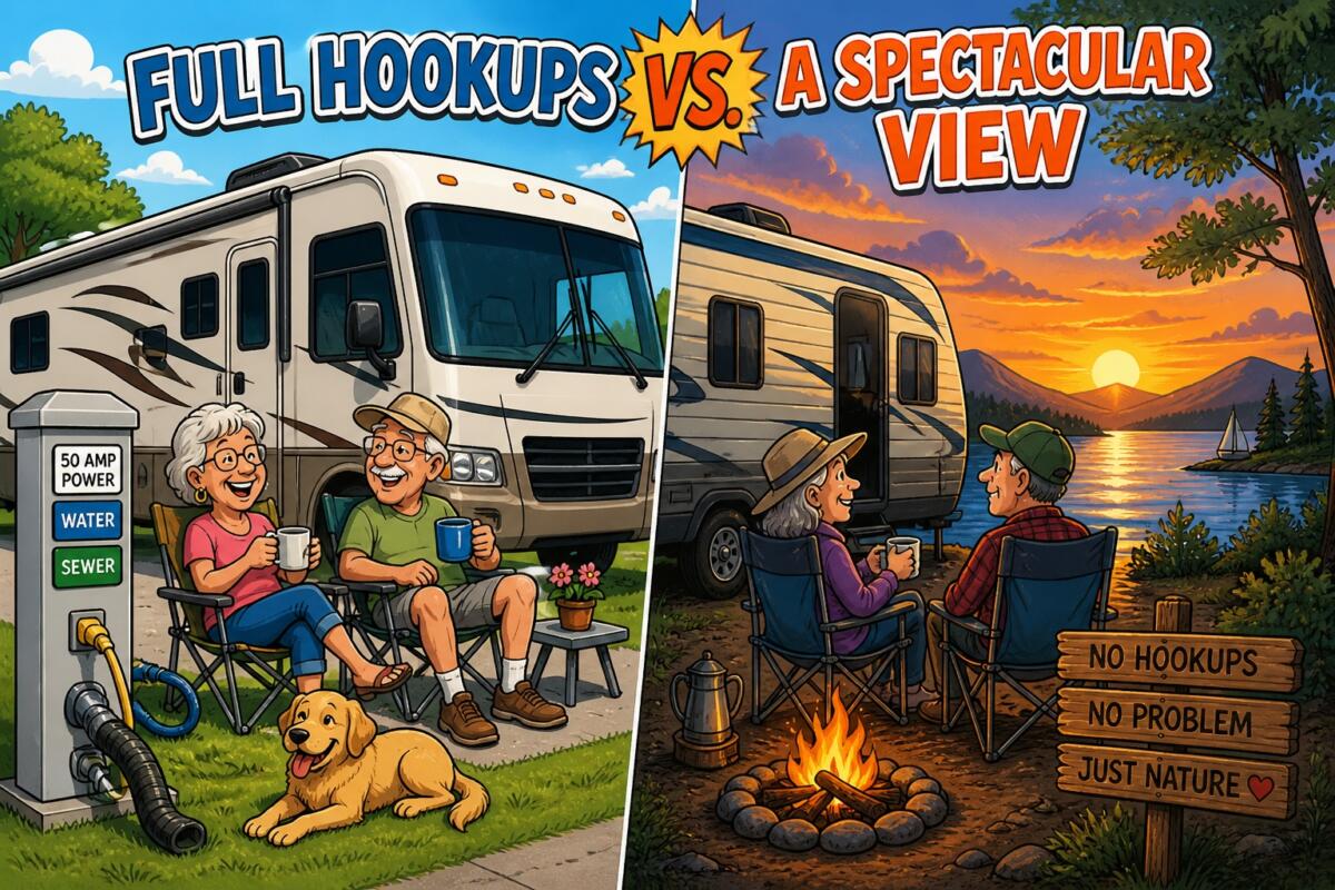 Would you rather have full hookups or a spectacular view?
