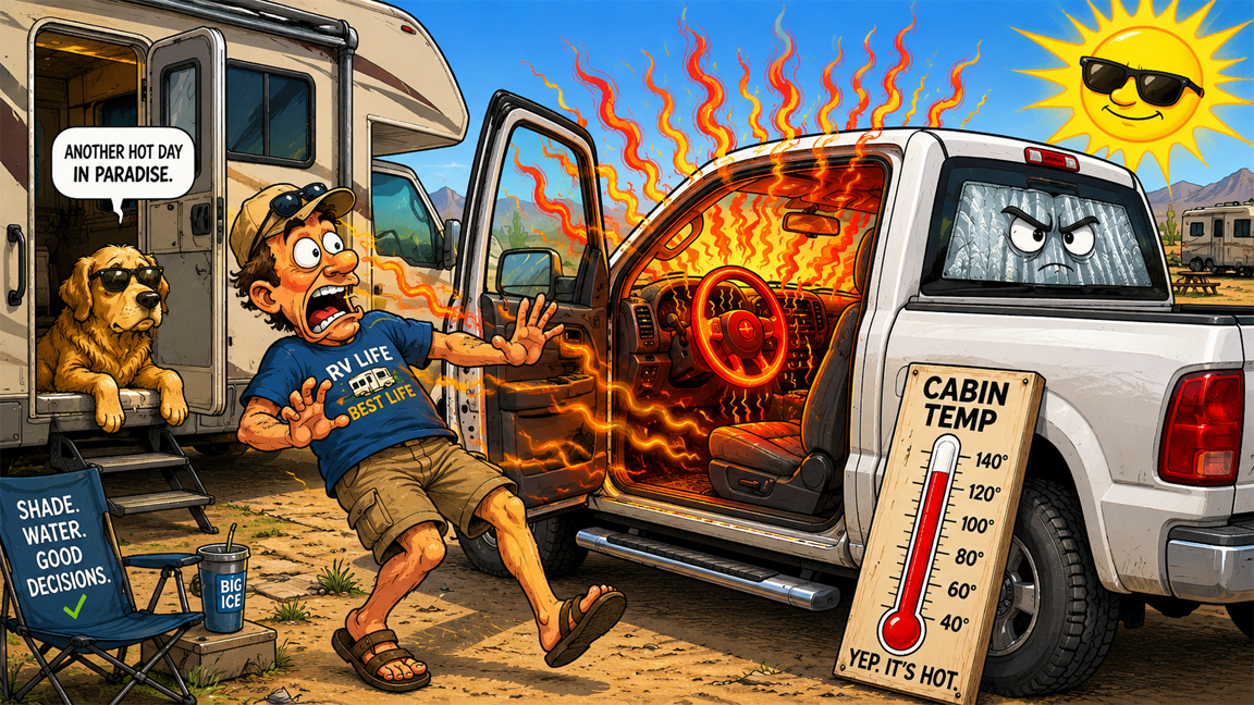 Your tow vehicle may be hotter than your RV. Here’s how to cool it faster