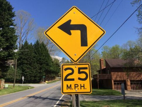 yellow advisory speed sign image: hwy signs