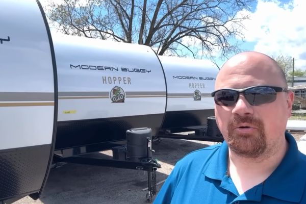 First look at the small, light, Modern Buggy Hopper travel trailers
