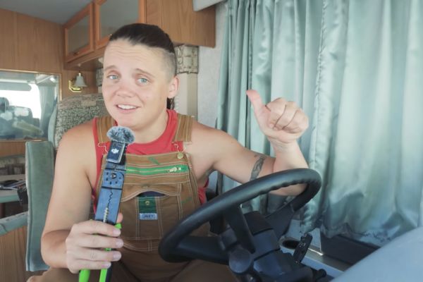 RV cooling tips cover photo featuring Emily, the RV Repair Woman