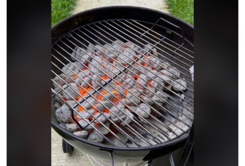 Hot charcoal