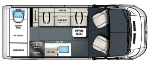 Coachmen Pixel class b motorhome floorplan