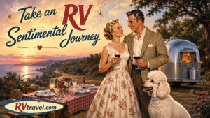 1950s Couple And Airstream