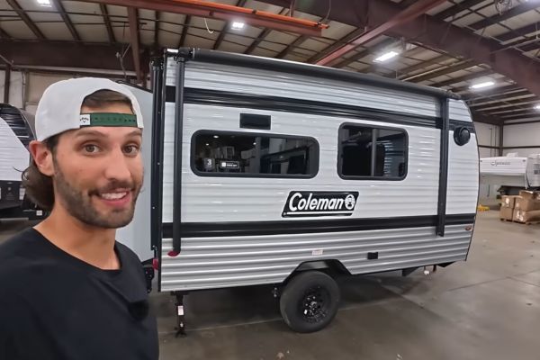 Coleman 13S travel trailer and Myles of Myles RV