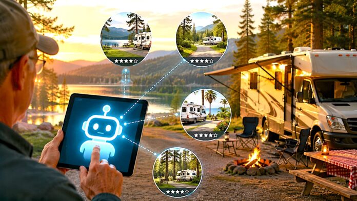 A.I. RV park search illustration