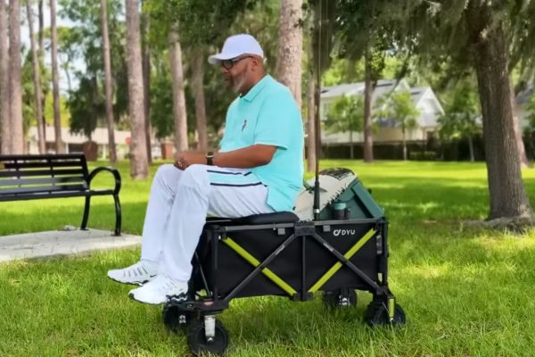 DYU CampX ridable foldable electric wagon