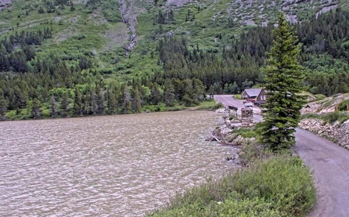 Many Glacier flooding in Glacier National Park
