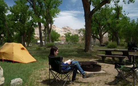 Green River Campground in Dinosaur National Monument.