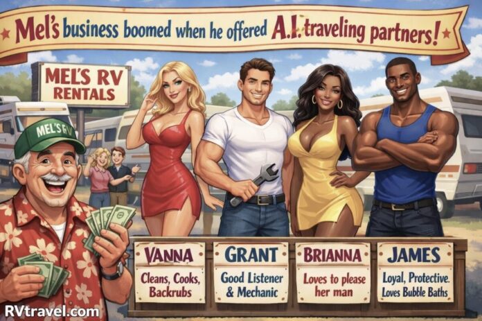 Mels RV rentals cartoon