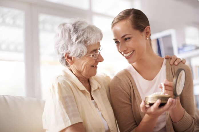 Older woman with young woman