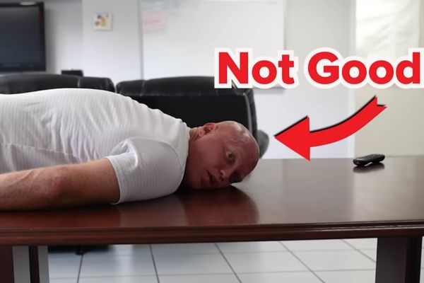 image for a post on chocking hazards and how to unchoke yourself when alone showing a prone man, the wrong position